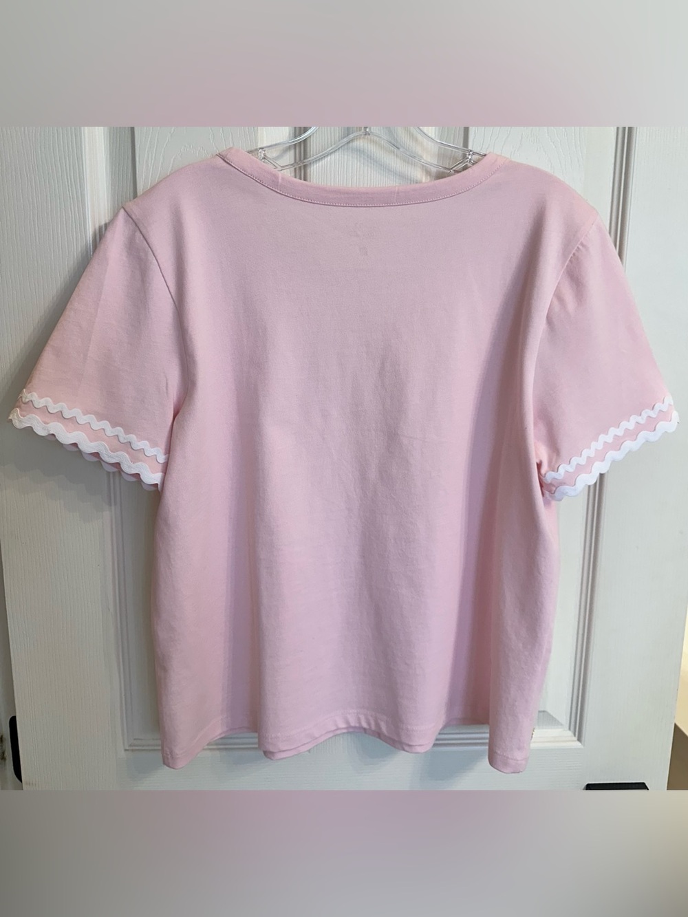 Lilly Pulitzer Clairmont Rick Rack Trimmed Knit Top in Pink Muse Size M - Picture 5 of 6